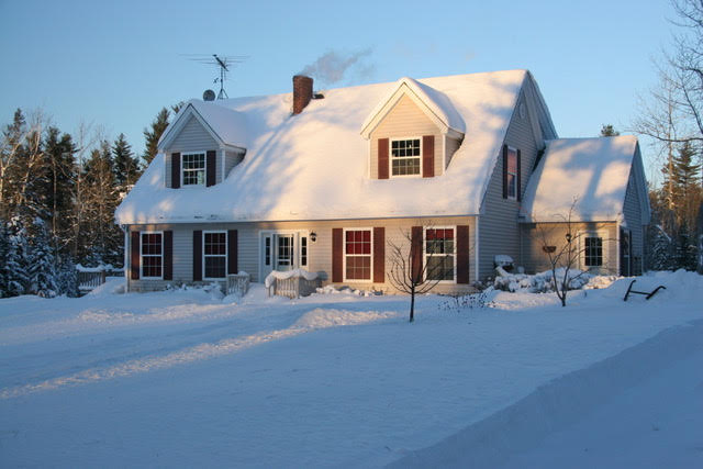 A Maine home watched during the winter season